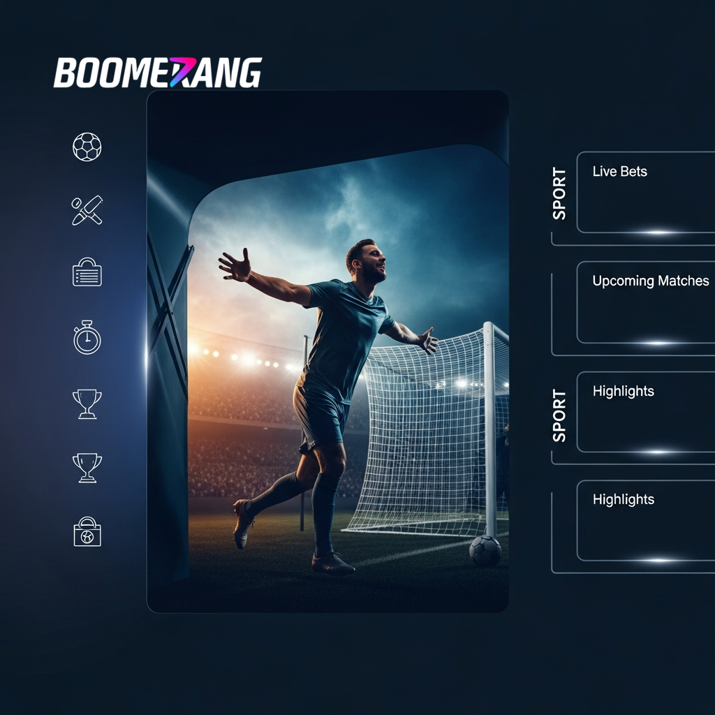 Sučelje za sportsko klađenje na Boomerang Bet