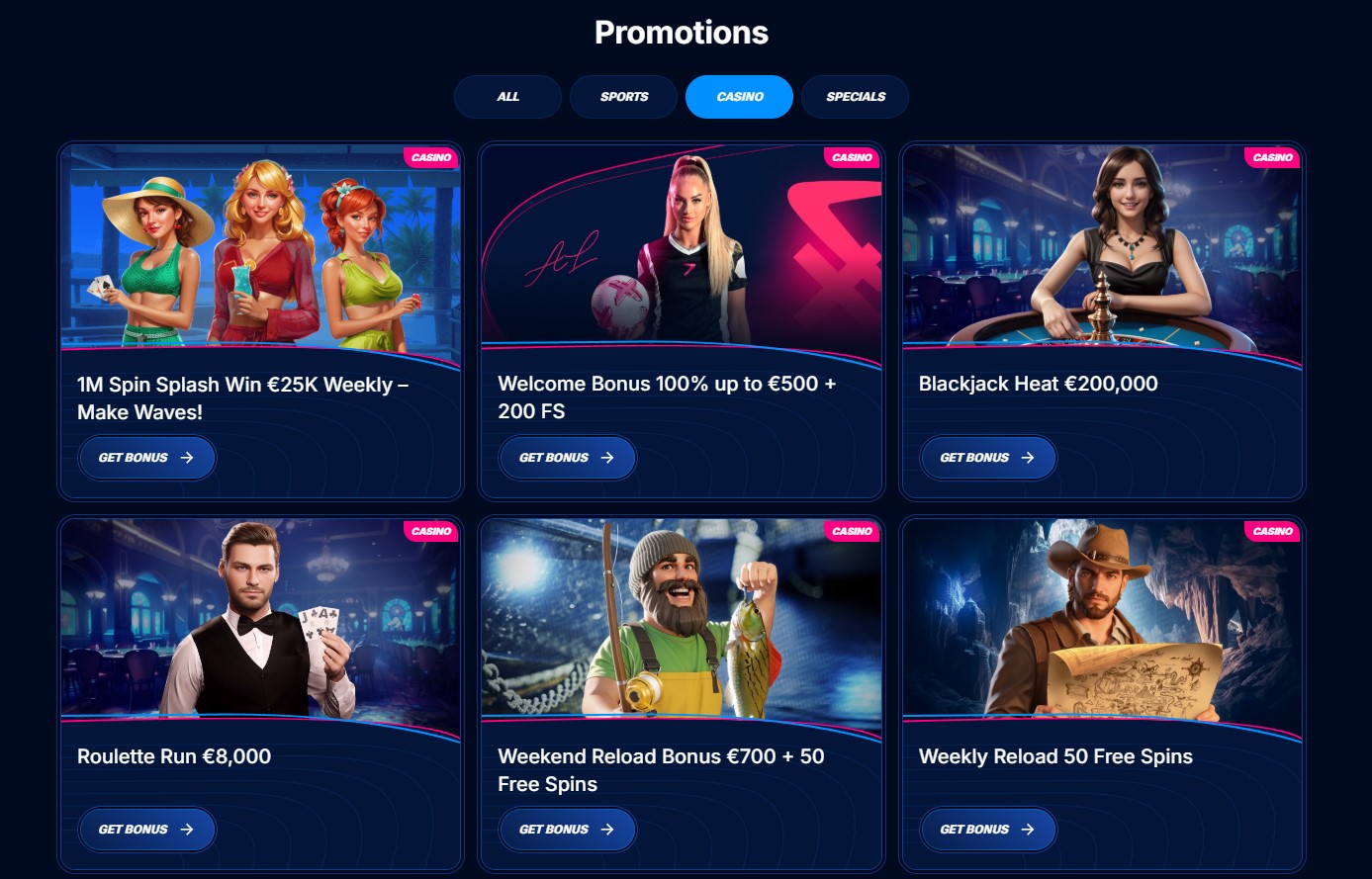 Snimka zaslona unosa promotivnog koda u Boomerang Casinu